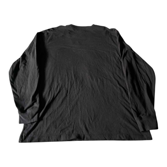 George Shirt Mens Large Black Long Sleeve Casual Lightweight Pullover Crewneck - Picture 2 of 5